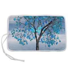 Crystal Blue Tree Pen Storage Case (m) by icarusismartdesigns