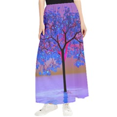 Tree Sunset Maxi Chiffon Skirt