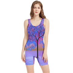 Tree Sunset Women s Wrestling Singlet