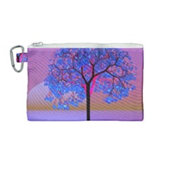 Tree Sunset Canvas Cosmetic Bag (medium)