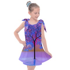 Tree Sunset Kids  Tie Up Tunic Dress