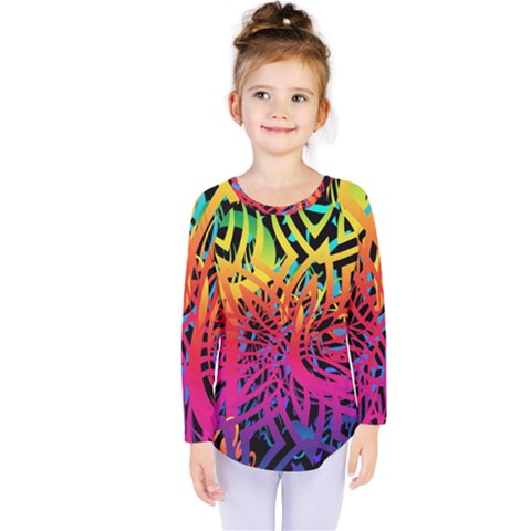 Abstract Jungle Kids  Long Sleeve Tee by icarusismartdesigns