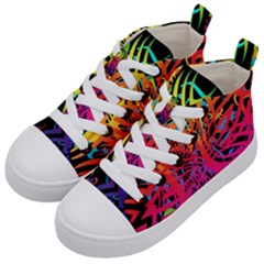 Abstract Jungle Kids  Mid-top Canvas Sneakers by icarusismartdesigns