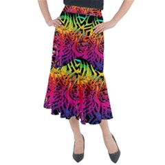 Abstract Jungle Midi Mermaid Skirt by icarusismartdesigns