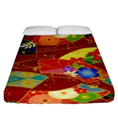 Floral Abstract Fitted Sheet (king Size) by icarusismartdesigns