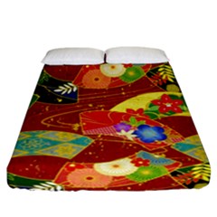 Floral Abstract Fitted Sheet (california King Size)