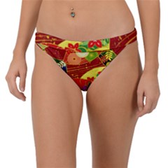 Floral Abstract Band Bikini Bottom by icarusismartdesigns