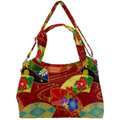 Floral Abstract Double Compartment Shoulder Bag by icarusismartdesigns