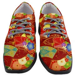 Floral Abstract Women Heeled Oxford Shoes by icarusismartdesigns