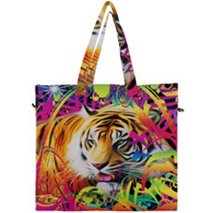 Tiger In The Jungle Canvas Travel Bag