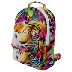 Tiger In The Jungle Flap Pocket Backpack (Small)