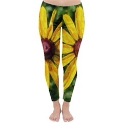 Sunflower Painting Classic Winter Leggings by ExtraGoodSauce