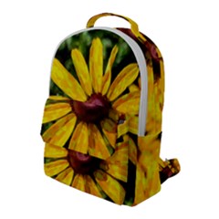 Sunflower Painting Flap Pocket Backpack (large) by ExtraGoodSauce