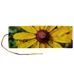 Sunflower Painting Roll Up Canvas Pencil Holder (m) by ExtraGoodSauce