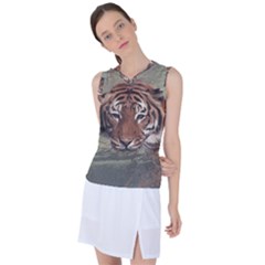 Swimming Tiger Women s Sleeveless Sports Top by ExtraGoodSauce