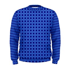 Basket Weave Basket Pattern Blue Men s Sweatshirt by Dutashop