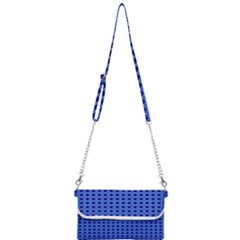 Basket Weave Basket Pattern Blue Mini Crossbody Handbag by Dutashop