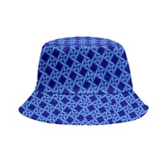 Basket Weave Basket Pattern Blue Bucket Hat