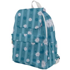 Gardenia Flowers White Blue Top Flap Backpack by Dutashop