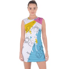 Pineapples Pop Art Lace Up Front Bodycon Dress by goljakoff