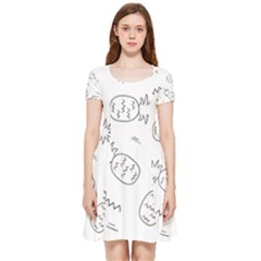 Pineapples Doodles Inside Out Cap Sleeve Dress by goljakoff