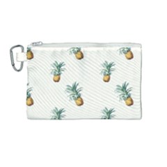 Pineapples Canvas Cosmetic Bag (medium) by goljakoff