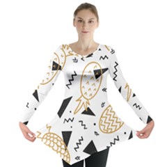 Golden Pineapples Long Sleeve Tunic  by goljakoff