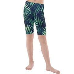 Green Leaves Kids  Mid Length Swim Shorts by goljakoff