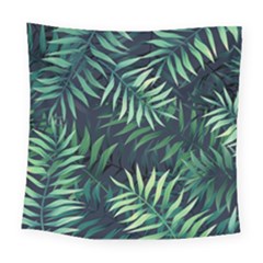 Green Leaves Square Tapestry (large) by goljakoff