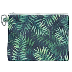 Green Leaves Canvas Cosmetic Bag (xxl) by goljakoff