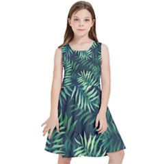 Green Leaves Kids  Skater Dress by goljakoff