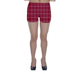 Red Buffalo Plaid Skinny Shorts by goljakoff