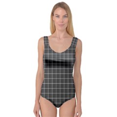 Gray Plaid Princess Tank Leotard  by goljakoff