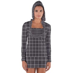 Gray Plaid Long Sleeve Hooded T-shirt by goljakoff