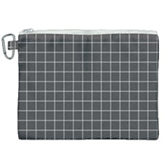 Gray Plaid Canvas Cosmetic Bag (xxl) by goljakoff