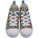 Flowers and butterfly Kids  Mid-Top Canvas Sneakers View1