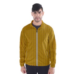 Yellow Knitted Pattern Men s Windbreaker by goljakoff