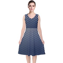 Zappwaits- V-Neck Midi Sleeveless Dress 