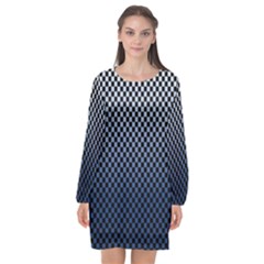 Zappwaits- Long Sleeve Chiffon Shift Dress 