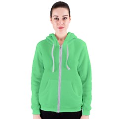 Algae Green Women s Zipper Hoodie by FabChoice