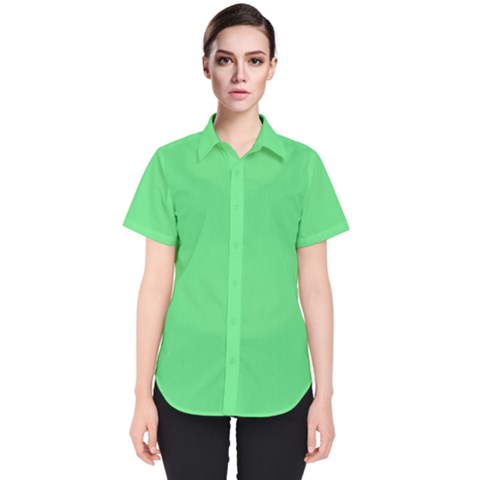 Algae Green Women s Short Sleeve Shirt by FabChoice