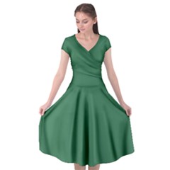 Amazon Green Cap Sleeve Wrap Front Dress by FabChoice