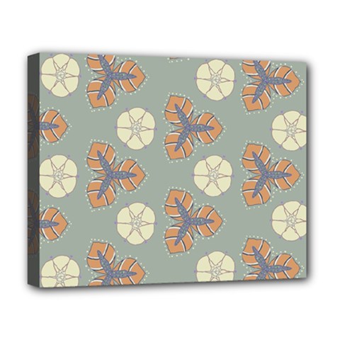 Flowers Leaves  Floristic Pattern Deluxe Canvas 20  X 16  (stretched) by SychEva