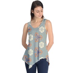 Flowers Leaves  Floristic Pattern Sleeveless Tunic by SychEva