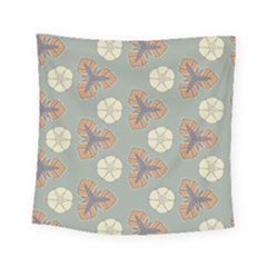 Flowers Leaves  Floristic Pattern Square Tapestry (small) by SychEva