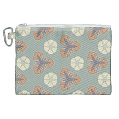 Flowers Leaves  Floristic Pattern Canvas Cosmetic Bag (xl) by SychEva