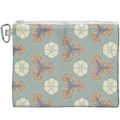 Flowers Leaves  Floristic Pattern Canvas Cosmetic Bag (xxxl) by SychEva