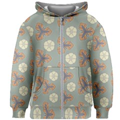 Flowers Leaves  Floristic Pattern Kids  Zipper Hoodie Without Drawstring by SychEva