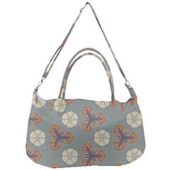 Flowers Leaves  Floristic Pattern Removal Strap Handbag by SychEva