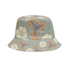 Flowers Leaves  Floristic Pattern Inside Out Bucket Hat by SychEva